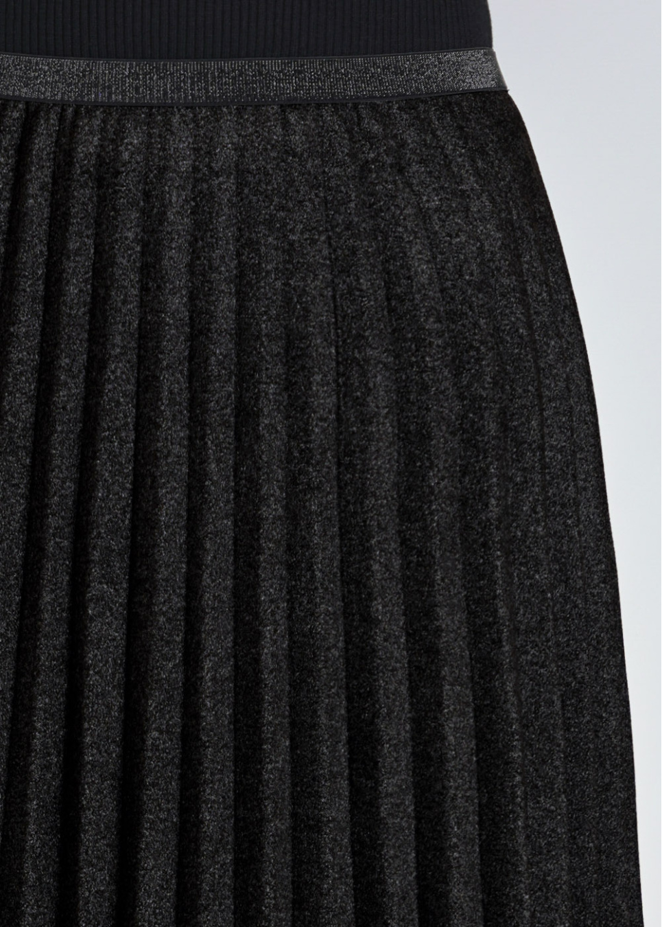 Black Pleated Suede Midi Skirt | Modest Women Clothing - YAL New York